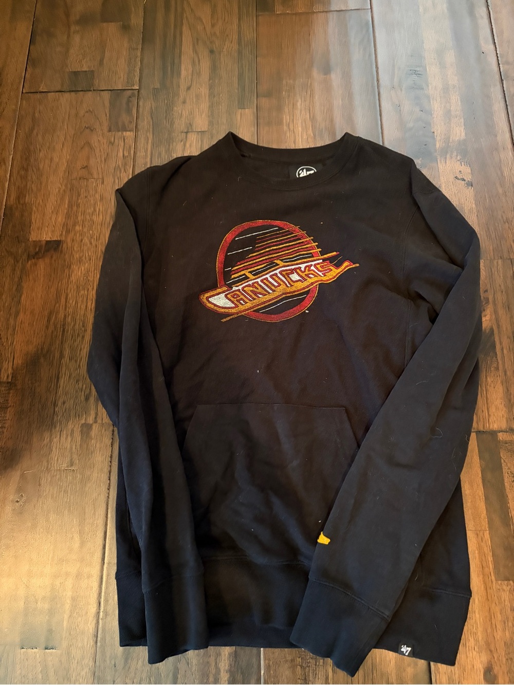 47 Vancouver Canucks Black Pullover Hoodie - Men's